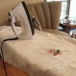 ironing wrinkled poly-cotton batting