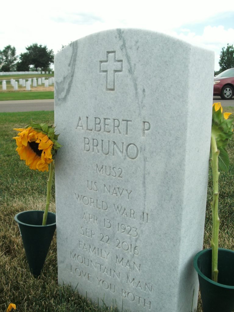 Albert P. Bruno headstone Ft. Logan