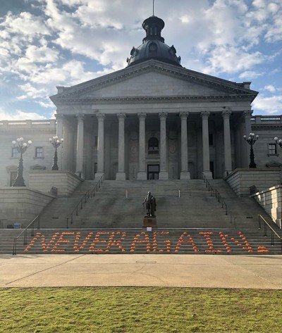Never Again on the steps of the state capitol, Columbia, South Carolina March for Our Lives, 2018