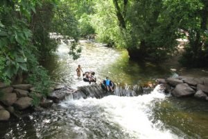 kids tubing on Boulder Creek