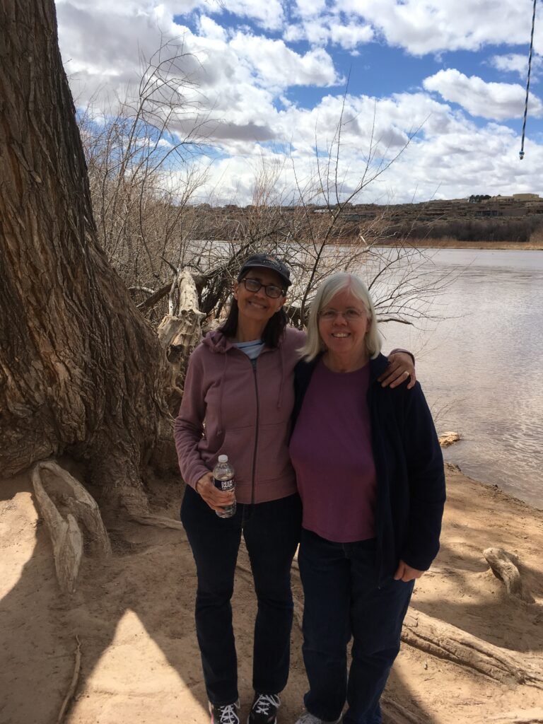 Me and Joan along the Rio Grande in Albuquerque