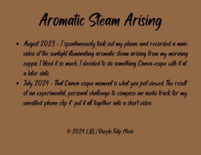 Aromatic Steam Arising postcard