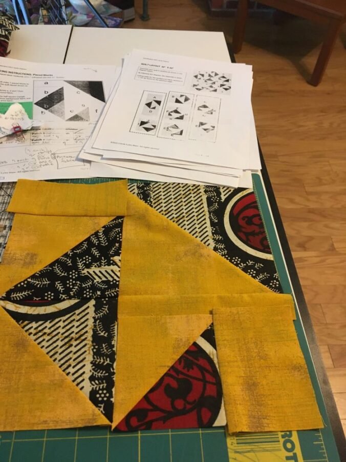 first block with partial layout info